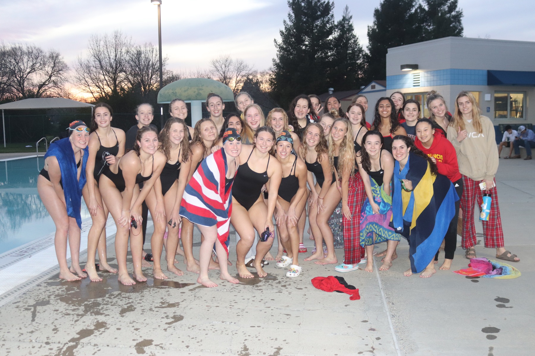 Swimming Records 21 Section Qualifiers in Davis Meet