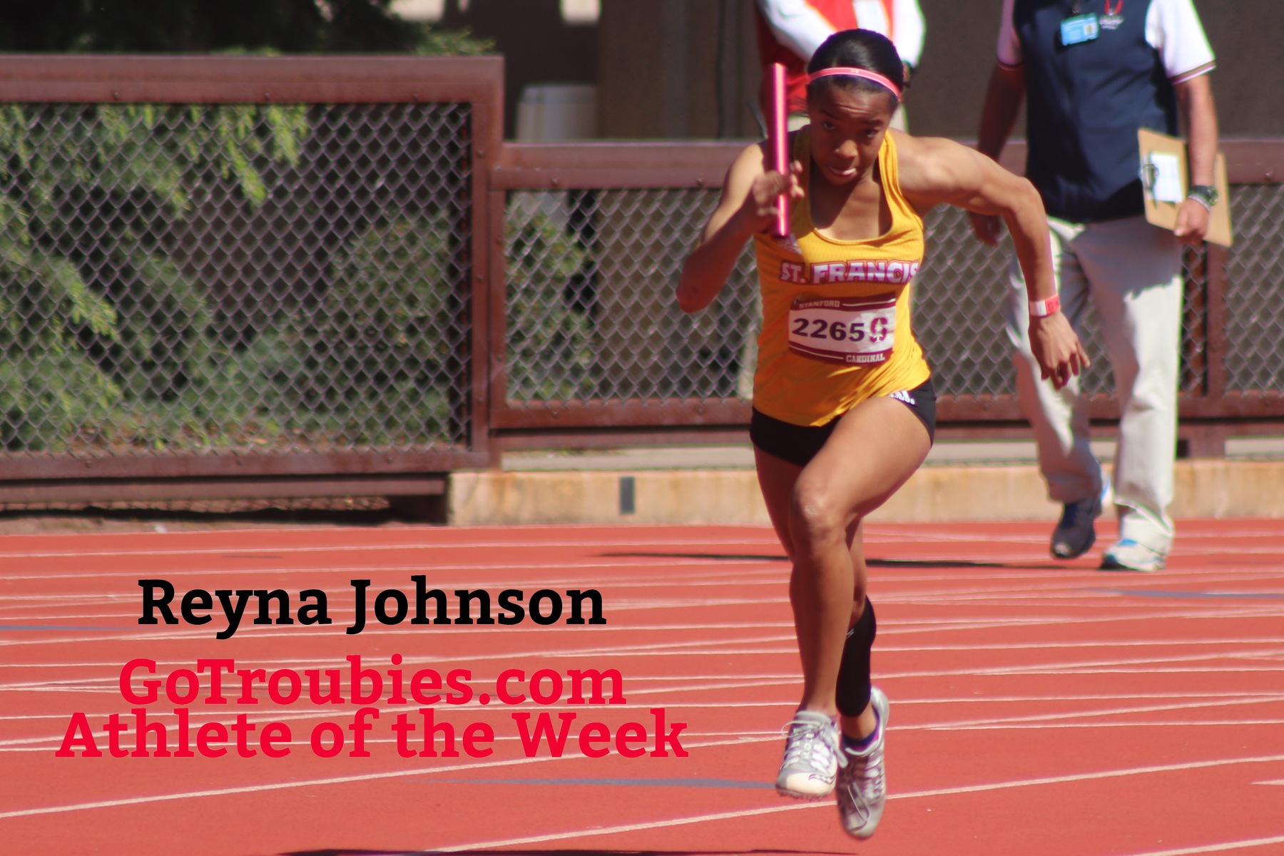 Track and Field’s Reyna Johnson is named the GoTroubies.com Athlete for the Week of March 25 - April 1
