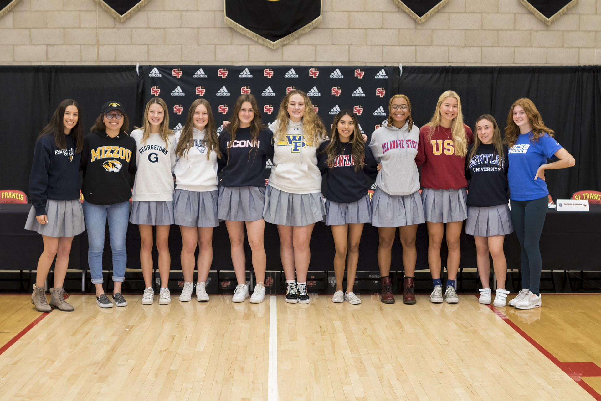 St. Francis celebrates college commitments