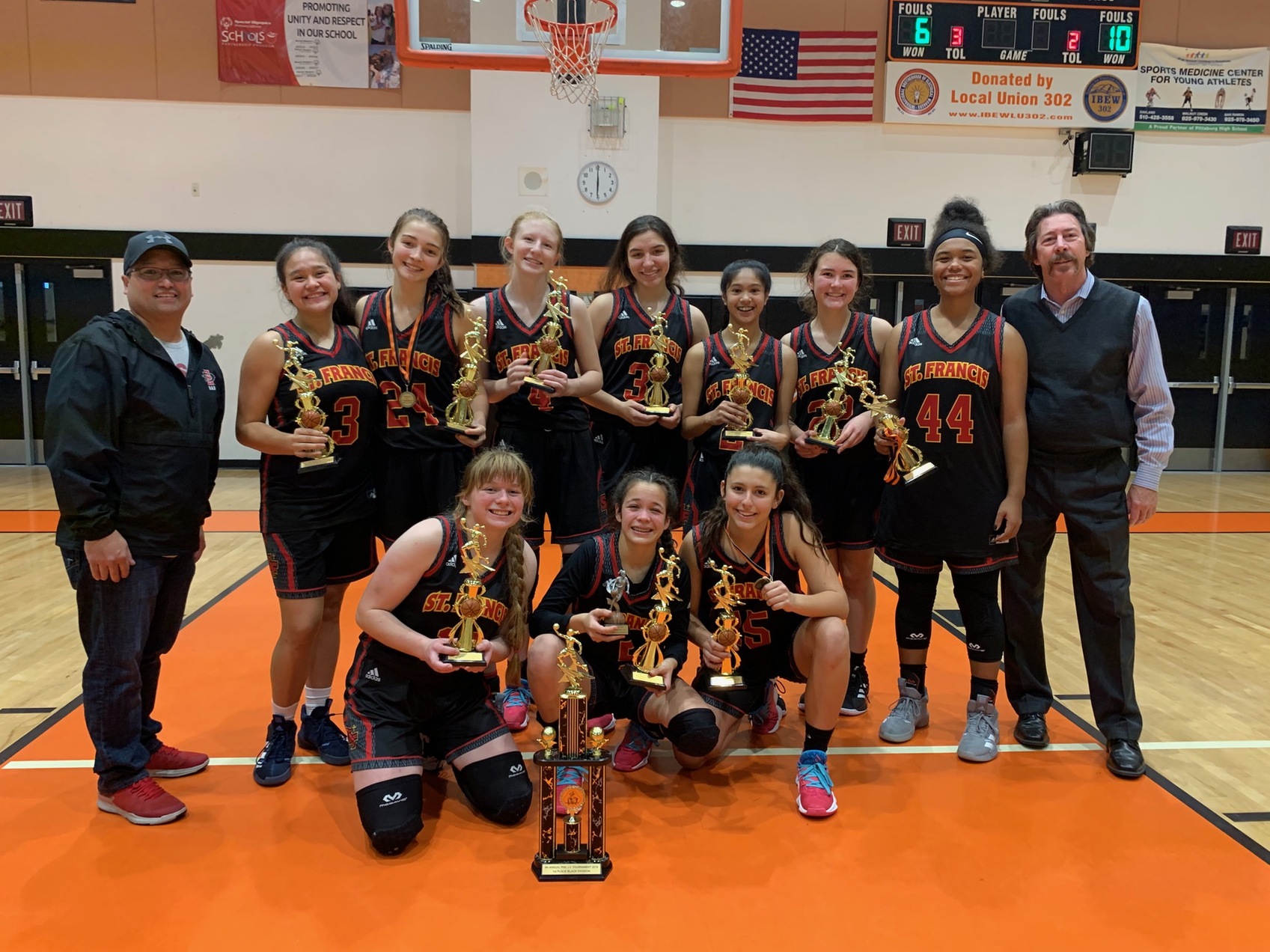 JV Gold Basketball Wins Lady Pirate Holiday Title