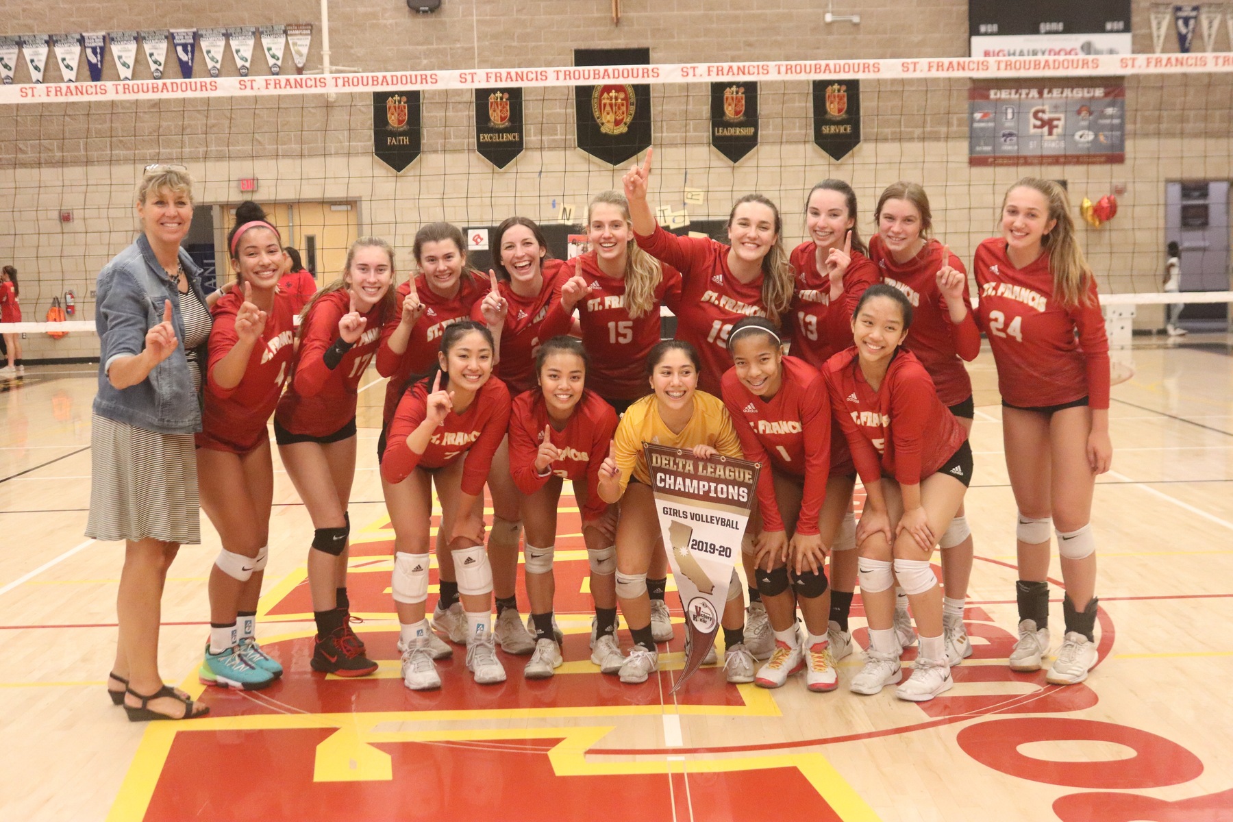 Volleyball Clinches Delta League Title with Senior Night Win